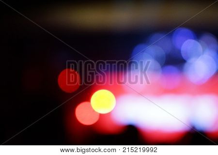 Texture Blur Scene Multicolored Lights And Smoke In Concert With Silhouettes Of Peoplebackground For