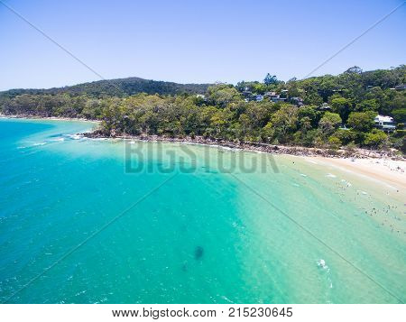 An aerial view of Noosa on Queensland's Sunshine Coast, Australia