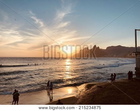 Amazing sunset on the so awesome beach