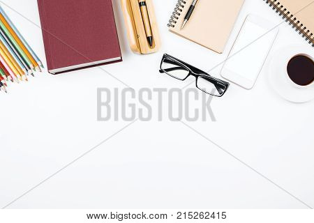 Office Desktop With Various Objects