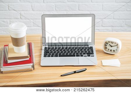 Office Desktop With Various Objects