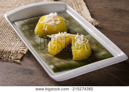 Vegan Quindim Dessert.