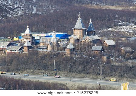 Murmansk, Russia - August 05, 2011: Trifonov Pechenga Monastery the city of Murmansk