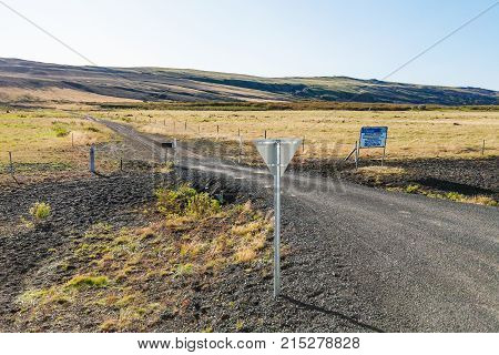 Dirt Road To Rjupnavellir Camping In Iceland