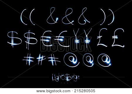 Light Painting Alphabet - Light Serge Currency and others