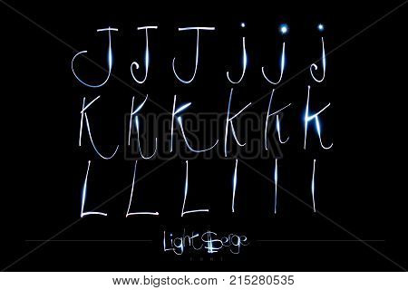Light Painting Alphabet - Light Serge Font JKL