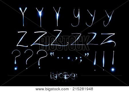 Light Painting Alphabet - Light Serge YZ and Punctuation