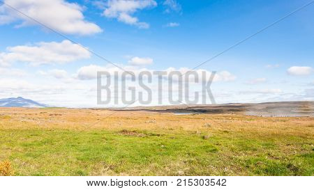 Landscape Near Gullfoss Waterfall In Iceland