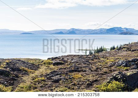 Above View Of Thingvallavatn Lake