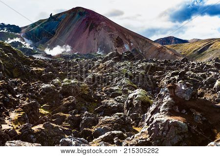 Mount Brennisteinsalda Near Laugahraun Lava Field