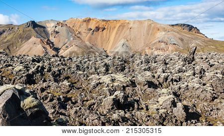 Surface Of Laugahraun Field In Iceland