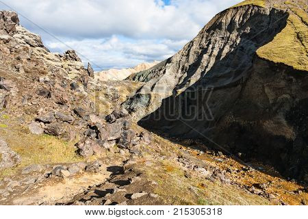 Path To Gorge In Landmannalauga In Iceland