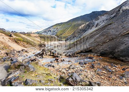 View Of Graenagil Canyon In Iceland