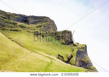 Cliff Of Reynisfjall Mount Near Reynisfjara Beach