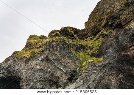 Rocks Of Reynisfjall Mount In Iceland