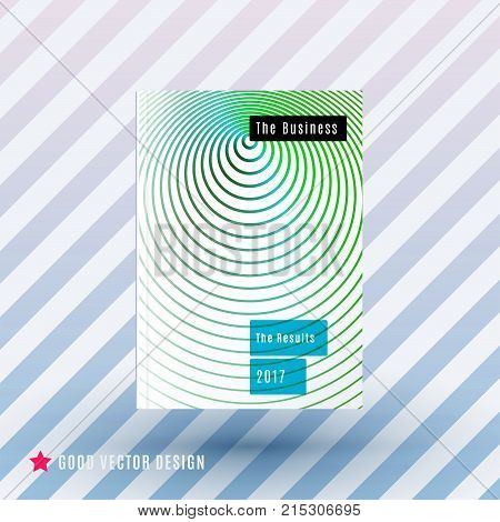 Design of business vector template, brochure, abstract annual report, cover modern layout, flyer in A4 with olourful round circle blend effect, abstract lines for finance, teamwork with background.