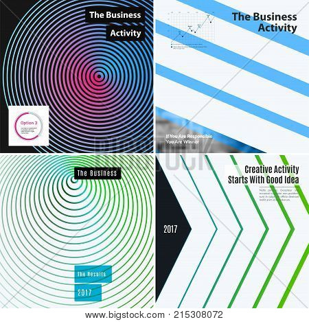 Abstract vector design elements for graphic layout. Modern business template with olourful round circle blend effect, abstract lines, decoration, joy, party, celebration, anniversary on background.