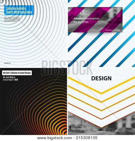 Abstract vector design elements for graphic layout. Modern business template with olourful round circle blend effect, abstract lines, decoration, joy, party, celebration, anniversary on background.