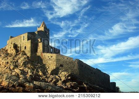Portovenere: Rocky coast with Saint Peter church
