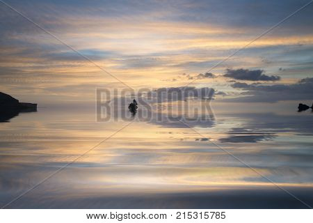 Beautiful Sunrise Landsdcape Of Idyllic Broadhaven Bay Beach On Pembrokeshire Coast In Wales