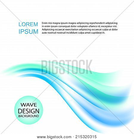 Vector blue wave background for your business