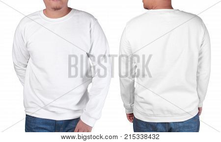White Sweater Long Sleeved Shirt Mockup Template