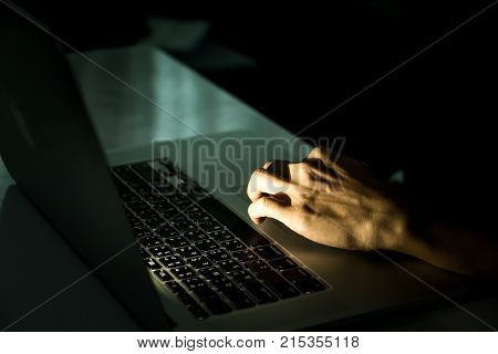 The Concept Of Credit Card Theft. Hackers With Credit Cards On Laptops Use These Data For Unauthoriz
