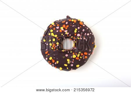 Homemade Traditional polish sweets doughnuts isolated on white background