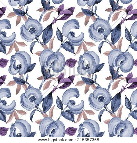 Wildflower cornos Florida flower pattern in a watercolor style. Full name of the plant: cornos. Aquarelle wild flower for background, texture, wrapper pattern, frame or border.