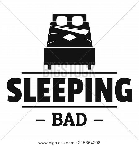 Sleeping bad logo. Simple illustration of sleeping bad vector logo for web