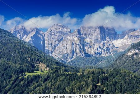 Mountains and peaks landscape natural environment. Hiking in the alps. Tirol Austria Europe