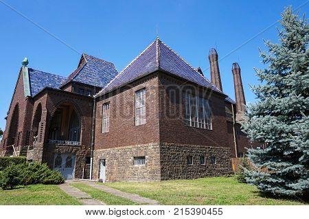 Building of the crematory in summer time