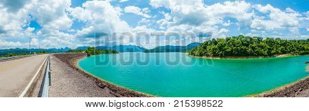 Panorama Ratchaprapa Dam Chaew Lan Dam Surat Thani Thailand