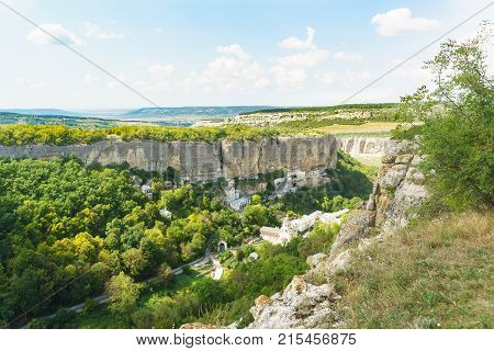 Landscape View From Above On The Natural Boundary Of Mariam-dere, Holy Assumption Orthodox Cave Mona