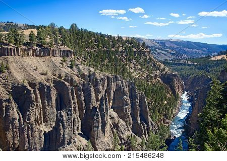 Calcite springs area of the Yellowstone National Park, Wyoming, USA