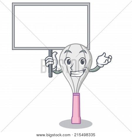 Bring board whisk character cartoon style vector illustration