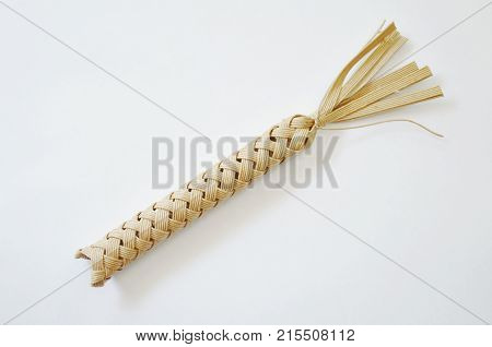 Thai folk wisdom toy equipment by putting finger in hole tight and move for protect trigger finger