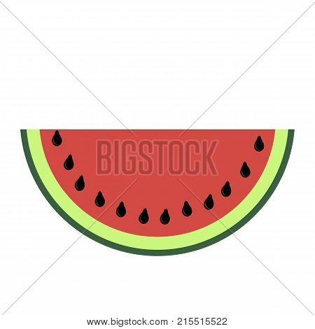 Fresh Slaced Ripe Watermelon on White Background