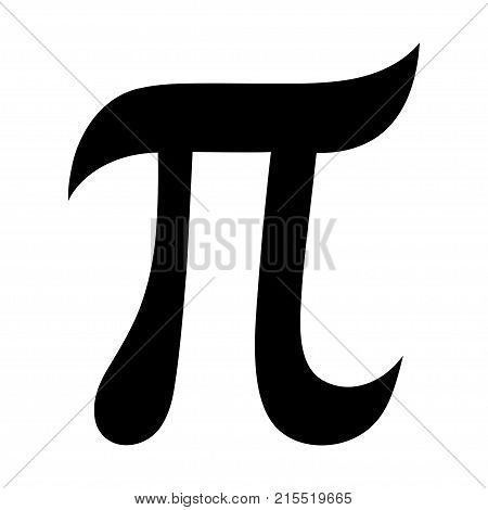 The Greek Letter Pi. The Symbol Of The Mathematical Constant. Isolated Vector Illustration, Icon.