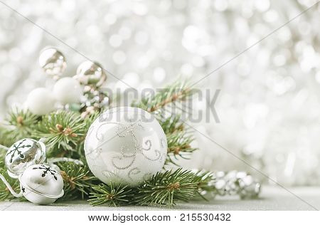 Silver Christmas Background
