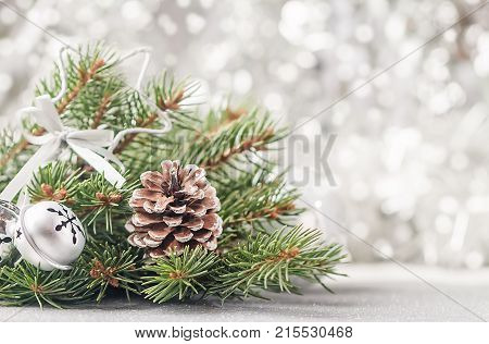 Silver Christmas Background