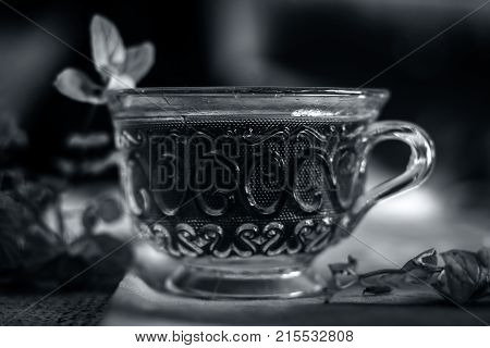 Green tea of holy basil,Ocimum tenuiflorum,tulsi for weight loss and skin care.