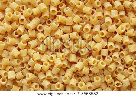 pasta ditalini background texture close-up uncooked italian