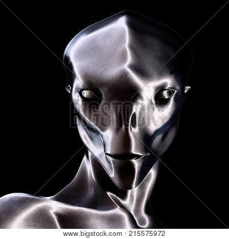 Digital 3D Illustration Of A Creepy Creature