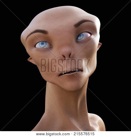 Digital 3D Illustration Of A Creepy Creature