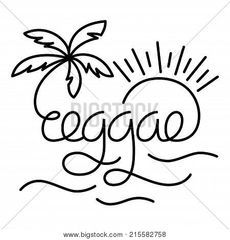 Modern Lettering Poster In Reggae Style. Vector Isolated Typography For Your Design.
