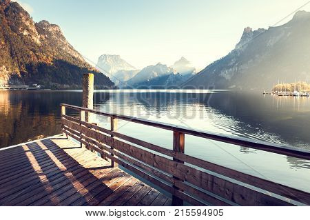 Traunsee Lake In Austrian Alps