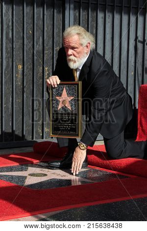 LOS ANGELES - NOV 20:  Nick Nolte at the Nick Nolte Star Ceremony on the Hollywood Walk of Fame on November 20, 2017 in Hollywood, CA