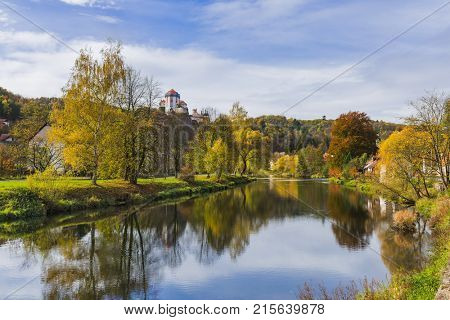 Castle Vranov nad Dyji in Czech Republic - travel and architecture background