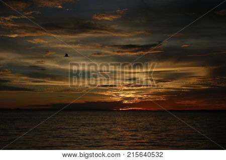 Beautiful sunset and sky in Omatepe island, Nicaragua